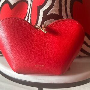 Cuyana Red Leather Cosmetic Case